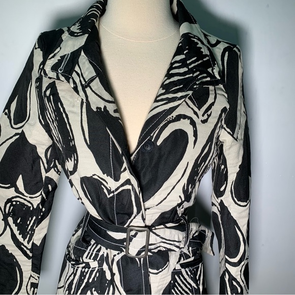 Desigual art heart printed coat size 36 Small - Picture 5 of 16